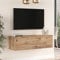 [en.casa] TV Hängeboard Lapinlahti Lowboard Hängeschrank 100 cm TV Board Fernsehtisch Wandregal hängend Eiche rustikal