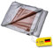 WDB - Plane Abdeck-Plane Wasserdicht Gewebe-Plane mit Ösen - Tarp - Schutzplane für alle Wetterbedingungen - Reisfest - Winterfest - Verstärkte Plane 210g - 5 x 5 m