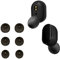 kwmobile 6x Replacement Ear Tips Compatible with Xiaomi Redmi AirDots 3/2 / 1 - Silicone Tips for Earphones - Black