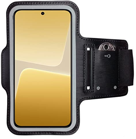 CoverKingz Sportarmband für Xiaomi 13 Pro - Armtasche mit Schlüsselfach Oberarm Halterung - Sport Laufarmband Handy Armband Schwarz