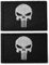 2 Pieces Skull Punisher Patches Dead Skull Patch Tactical Embroidered Patchs Hook and Loop Applique for Military Uniform Tactical Bag Jacket Jeans Hat