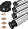 SOTECH 4 Pieds de Table Hauteur 820 mm Ø 60 mm Acier Inoxydable avec revêtement Anti-Traces de Doigts, Charge Max 300 kg (75 kg par pièce) avec réglage en Hauteur 32 mm