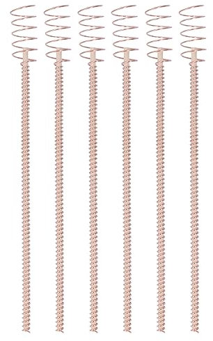 Fockety Electroculture Plant Stakes, 6 Pack 11.5 Inch Electroculture Gardening Copper Coil Antennas No Fertilizer Required, Electroculture Antenna for Growing Garden Plants and Vegetables