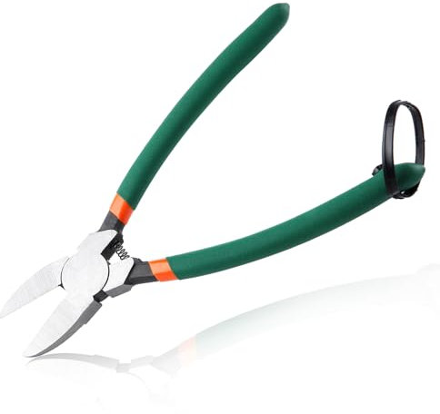 LEONTOOL Wire Cutters 8 Inches Precision Flush Cut Pliers with Longer Flush Cutting Edge, Spring Loaded Diagonal Cutting Pliers Side Cutter Pliers for Crafts, Jewelry, Florals, Electrical Wires