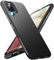 Handyhülle für Samsung Galaxy A12 Hülle mit Schutzfolie, Stoßfest Bumper Kratzfestigkeit rutschfest Schutzhülle Galaxy A12 Schwer Silikon Armor für Samsung A12 Case Cover Tasche (Schwarz)