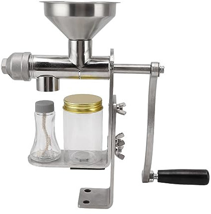 LenTLy Ölpresse-Maschine, Manuelle Ölherstellungsmaschine, Heiß-Kaltpresse, Effiziente, Einfache Bedienung für Samen