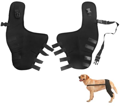 JVHLOV Kniebandage für Hunde, Bandage Hund Hinterbein, Beinstütze bei Bandverletzungen, Gelenkschmerzen und Muskelkater, Verstellbare Hunde-Kniestütze, Hund Hinterbein Rechtes Bein (M)