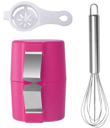 Abridor de huevos, Abridor de cáscaras de huevo con batidor de huevos y separador de clara de huevo, herramienta portátil para romper huevos, herramientas para hornear para el hogar & restaurante,3pcs