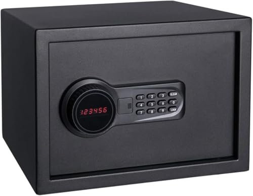 Floordirekt Tresor Ekati Möbeltresor Safe 16 L - 30 x 38 x 30 cm, Anthrazit - elektronisches Zahlenschloss, Kombinationsschloss - Wandtresor für Zuhause mit Verriegelungsbolzen und Schlüssel