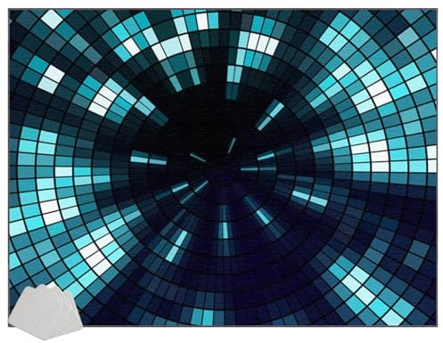 Drum Teppich Schlagzeugteppich, Schallschutz Teppich Matte, Elektronisches Schlagzeug Rug, Professionelles rutschfeste Schallschutzmatte, Dicht Gewebter Oberfläche Zubehör für Drum Kit 150 x 120 cm