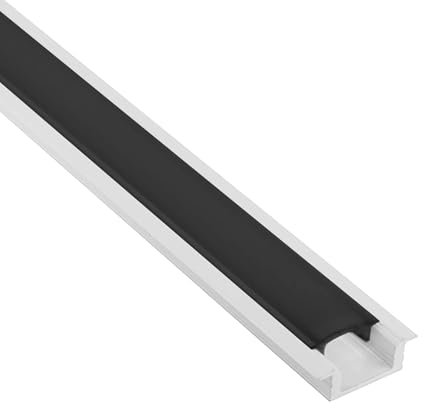 tktrading24 A25 LED Profil Schwarz mit Abdeckung - Premium Einbauprofil - 1m schwarz
