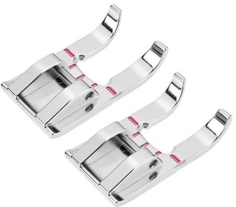 VGOL 2PCS Metal Open Toe Presser Foot for Low Shank Snap-On Sewing Machines Compatible with Singer Compatible with Brother