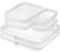 6 Pcs Hard Sided Clear Zipper Case for Storage- Professional-Grade Plastic Clear Zipper Pencil Case,Toy Storage Bins, Toiletry Pouch, Travel Organizer, Cosmetic Bag (White, 3 Size)