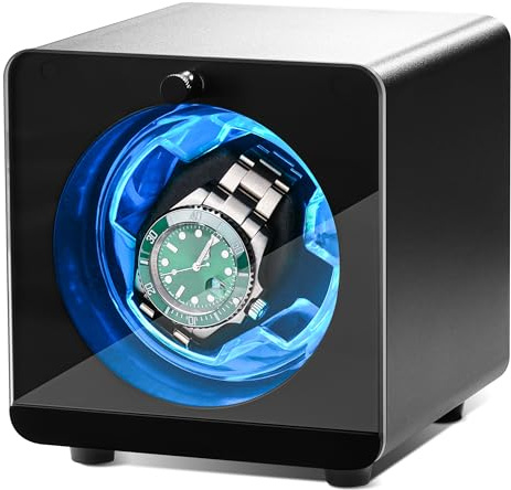 Cevale Single Automatic Watch Winder,Ultra Quiet Aluminum Watch Rotator