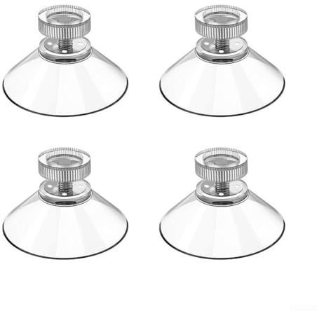 Eawfgtuw Für 40 mm große Saugnäpfe mit Rändelschraube, transparenter PVC-Gummisauger für Haus und Garten, 4 oder 8 Stück (4 Stück)