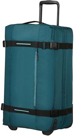 American Tourister Urban Track - Reisetasche mit 2 Rollen, 68 cm, Leichte Duffle M mit 2 Fächer und TSA-Schloss, 84 L, Perfekt für Lange Reisen - Blau (Totally Teal)