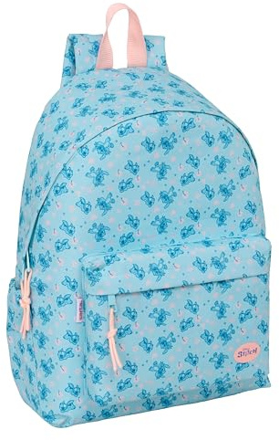 STITCH OHANA Rucksack für Laptops mit 35,8 cm (14,1 Zoll), ideal für Jugendliche verschiedener Altersgruppen, bequem und vielseitig, Qualität und Widerstandsfähigkeit, 31 x 13 x 43 cm