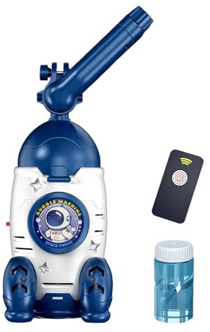 Vhjlfig Máquina de Burbujas para Niños - Portátil Automática con Luces | Generador de Burbujas Eléctrico para Eventos - para Infantiles y Celebraciones