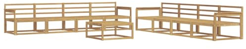 vidaXL Outdoor-Sofagarnitur 9 pcs Weiß 79 x 79 x 37 cm, Garten-Sofa Set, modulare Lounge für draussen, wetterfestes Mobiliar, robuster Pool-Bereich