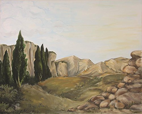 Dekoprojekt Krippenzubehör, Hintergrund Zypresse 70 x 100cm