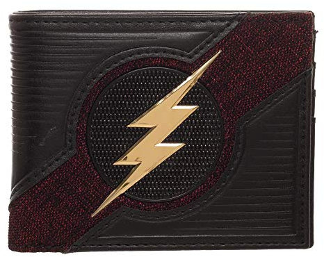 Official DC Justice League Flash Chrome Weld Patch Bi-fold Wallet - Boxed