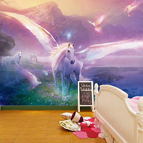 amazingsticker Licorne Fairtale Birds Fantasy Papier peint photo Enfants Poster DIY Décoration murale 315 x 215 cm