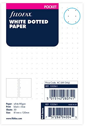 FILOFAX Notizblock, gepunktet, Weiß