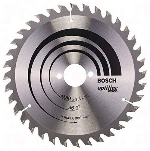 Bosch Accessories Bosch Professional 1x Kreissägeblatt Optiline Wood (Sägeblatt für Holz, Ø 190 x 30 x 2,6 mm, 36 Zähne, Zubehör Kreissäge)