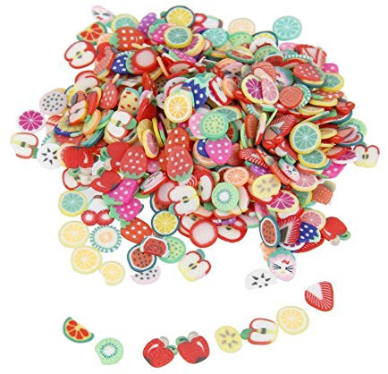 1000Pcs Nail Art Stickers 3D Fruit Design Nail Art Slices Tips Decoration Assorted Color Nail Art Fruit Flower Decor