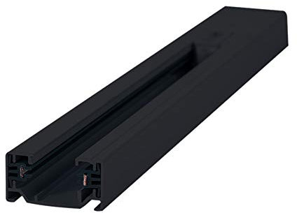 Lampenlux 1-Phasen Stromschiene Aufbauschiene und Zubehör (Schwarz, 200cm)