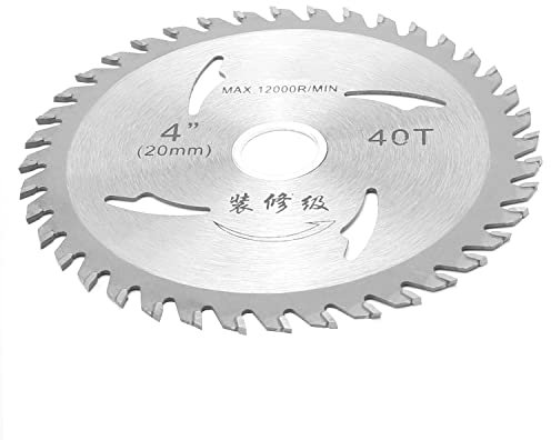 Utoolmart 4 Inch 40 Teeth Circular Saw Blade Carbide Tipped Cutting Disc for Wood 40 Teeth Edge Circular Saw Blade for Extra-Fine Finish 1pcs