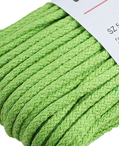 Baumwollkordel Kordel Baumwolle makramee garn 5mm - Baumwollseil Baumwollgarn baumwollschnur kordelband 100% Cotton (pistaziengrün)