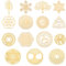 OLYCRAFT 15Stk Heiliger Geometrischer Aufkleber 18~36x25~36mm Kupfer Orgonit Aufkleber Pyramide Aufkleber Selbstklebende Goldene Messing Aufkleber Für Sammelalben DIY Resin Crafts Telefon
