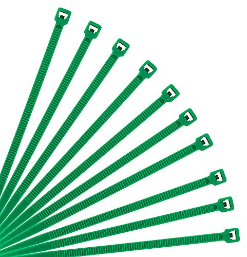 XINGO Green Cable Ties Pack of 500, 300mm x 3.6mm,Premium Nylon Durable Zip Ties, Self-Locking UV Resistant Nylon Plastic Wire Ties for Indoor and Outdoor