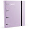Casterli 72997 - Carpeta 4 anillas troquelada color Basic, Tapa forrada mate, Tamaño 320 x 275 x 40 mm, colores surtidos, Anillas de 40mm (LILA)