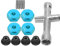 Adattatore Esagonale per Ruota RC, Adattatore Esagonale per Ruota Autocarro da 12 Mm 1/10 RC + Dado Antiscivolo + Bullone + Chiave a Croce Parte Giocattolo Modello RC(Blu)