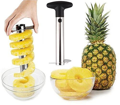 Fruit & Vegetable Slicer & Dicer, Grater, Shredder -Multifunctional & Versatile Food Chopper, Fast & Easy (Pineapple Slicer)