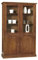 Mar.c.a. Design Vitrine, Art pauvre, bois massif et MDF à 2 portes vitrées et 2 portes noyer foncé - Mis. 120 x 41 x 187 cm.