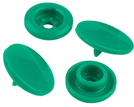 50 Druckknöpfe rund Snaps Druckknopf Snap Button Knöpfe Farb- Größenwahl, Größe:12mm, Farbe:grün