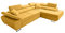 Robin Saturn Premium Ecksofa Schlaffunktion Bettkasten Verstellbare Kopfstützen Kissen Sofa L-Form Schlafsofa Freistehende Eckcouch Schlafcouch Wohnzimmermöbel Wohnlandschaft Rechts Senfgelb