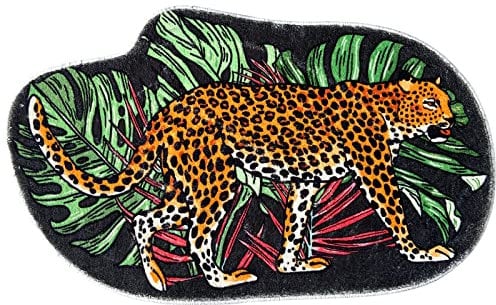 Lustige Leoparden-Tierform Plüsch-Teppiche Schlafzimmer Bequeme Wohnkultur Fußmatte Niedlich Cartoon Badezimmer Absorbent Badvorleger Indoor Teppich Küche rutschfeste Matten