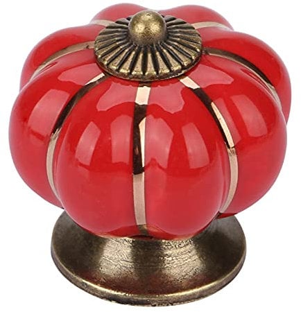 Pomelli per Armadietti Vintage, 40mm Pomelli in Ceramica a Forma di Zucca, Pomelli Rotondi, Maniglie per Mobili Vintage Rotonde Casa adatti a Cassettiere, Credenze, Armadietti, Maniglie Manopole