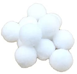 CAOMEI Pom Pom Balls,50 Stück Kunstpelz Pom Pom Bälle, 3 cm Kunstfell Pompon Fellbommel Pompon Fellpompon Bommel Abnehmbare DIY Pelz Pom Poms Für Mützen Tasche Dekoration (Weiß)