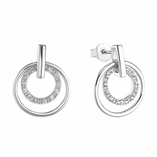 s.Oliver 2034502 Damen Ohrstecker Sterling-Silber 925 Silber Weiß