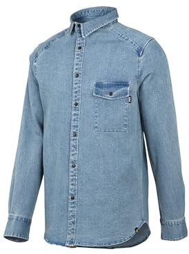 IXS Herren Hemd Carve Digger Organic, Washed Blue - Blau, M, 473-510-1475