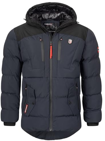 Geo Norway Herren Jacke Cachot Winterjacke Parka Kapuze Storm Cuffs Vokuhila