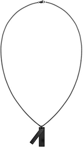 Calvin Klein Halskette mit Anhänger für Herren Kollektion ARCHITECTURAL LINES mit Schwarzer Ionenbeschichtung (IP) - 35000414