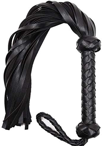 SUNGOOYUE Frusta Addestramento Cavalli in Pelle Sintetica - 59.5cm Poliestere Rinforzato - per Dressaggio/Salto Ostacoli - Impugnatura Antiscivolo (Nero)