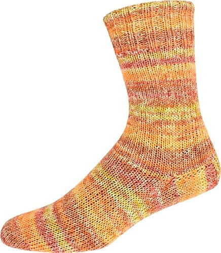 ONline Supersocke Sort. 347 Cotton Stretch Color 100g 2903 - orange/rot/gelb