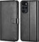 AMAZE!UK For Motorola Moto G22 5G Phone Case, Leather Flip Magnetic Closure Protective Book Design Card Slot Wallet Stand View Cover (Black)